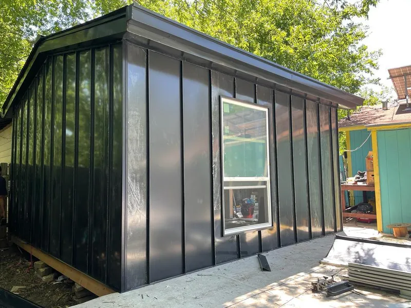 Black standing seam metal wall panels for Metal Roof Installation in Tellico Village